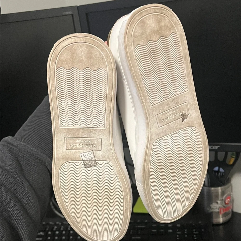 Kate Spade White and Gold Sneakers - Picture 4 of 4